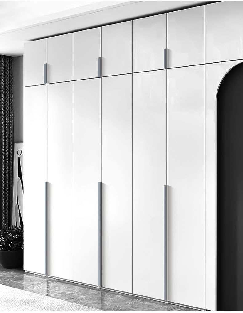 Paidu Manufacturer Extended Edge-pull Handles Drawers Cabinet Doors Modern Minimalist Concealed Black Handles for Cabinets Wardrobes