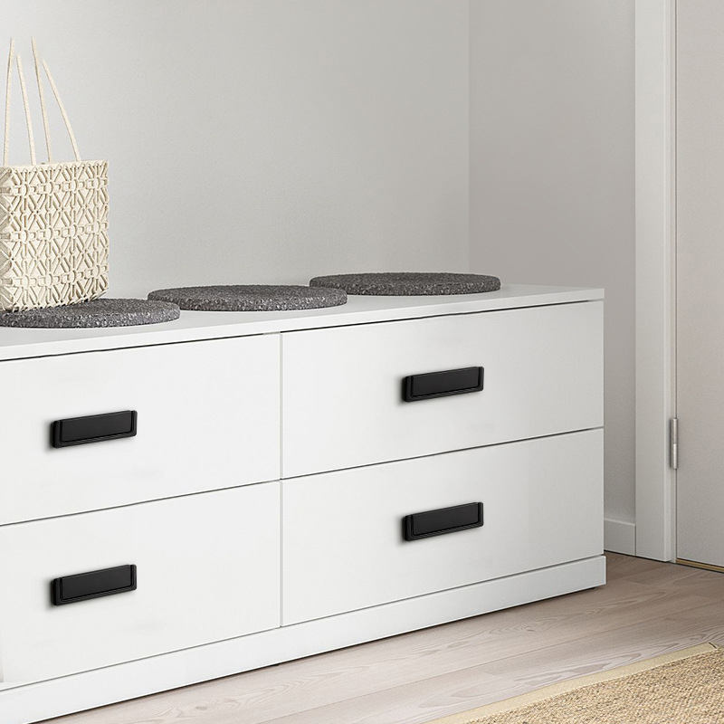 Paidu Manufacturer Minimalist Sliding Door Drawer Bedside Cabinet Handles Concealed Latch Flat Concealed Exposed Handles for Cabinets Wardrobe