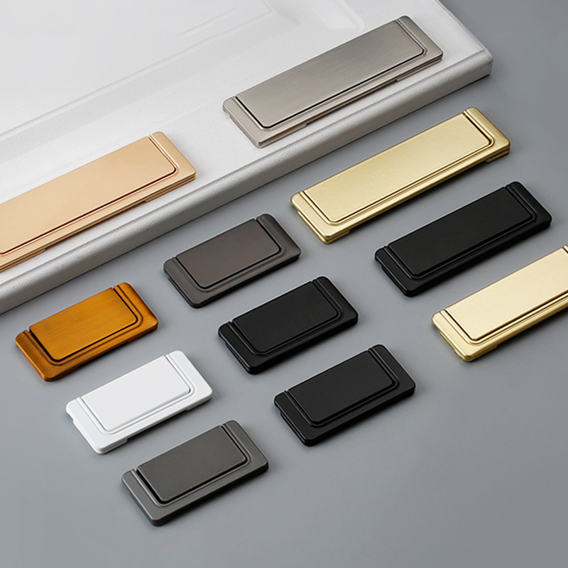 Paidu Manufacturer Minimalist Sliding Door Drawer Bedside Cabinet Handles Concealed Latch Flat Concealed Exposed Handles for Cabinets Wardrobe
