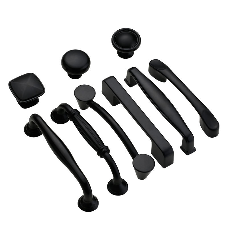 Paidu Manufacturer Modern Minimalist Furniture Hardware Accessories Drawe Cabinet Handles American-style Black Handles