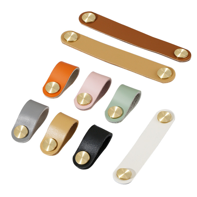 Paidu Manufacturer Nordic Wardrobe Door Shoe Cabinet Door Leather Handles Light Luxury Brass Drawer Handles With Thickened Anti-collision Design