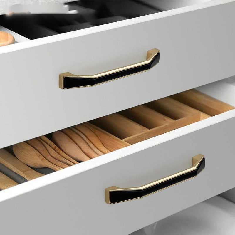 Paidu Manufacturer Direct Modern Minimalist Combination Black Handles European-style Gold Shoe Cabinet Wardrobe Door Handles Furniture Hardware