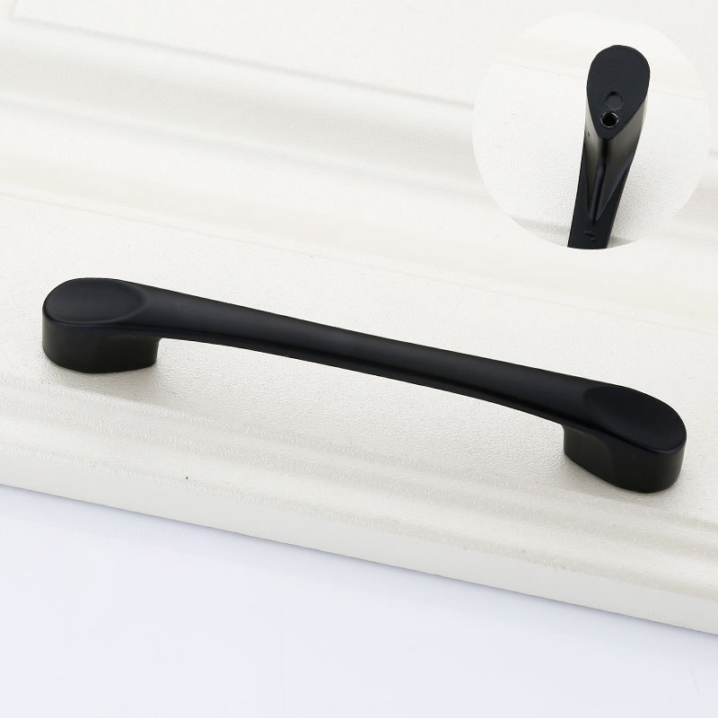 Paidu Manufacturer Solid Single-hole Furniture Hardware Accessories Drawer Cabinet Door Handles American-style Black Cabinet Wardrobe Handles