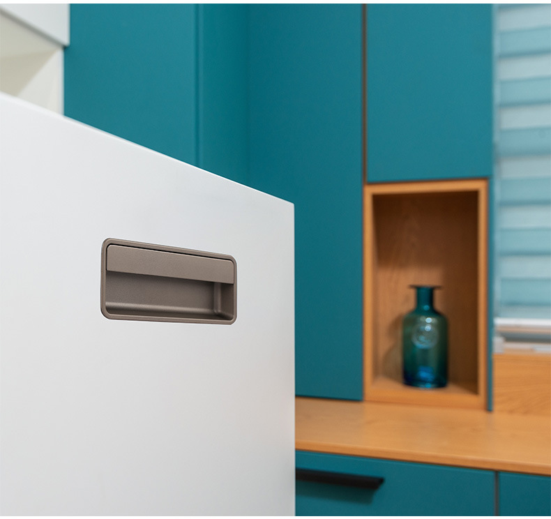 Paidu Manufacturer Minimalist Concealed Cabinet Wardrobe Door Handles European-style Concealed Latch Sliding Door Handles Furniture Hardware