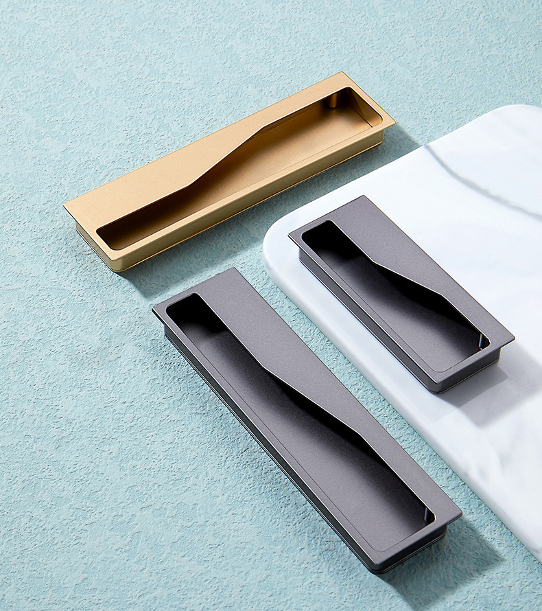 Paidu Manufacturers Tatami Embedded Rectangular Dark Hand Contracted Cabinet Door Slot Hidden Buckle Embedded Hidden Hand Manufacturer