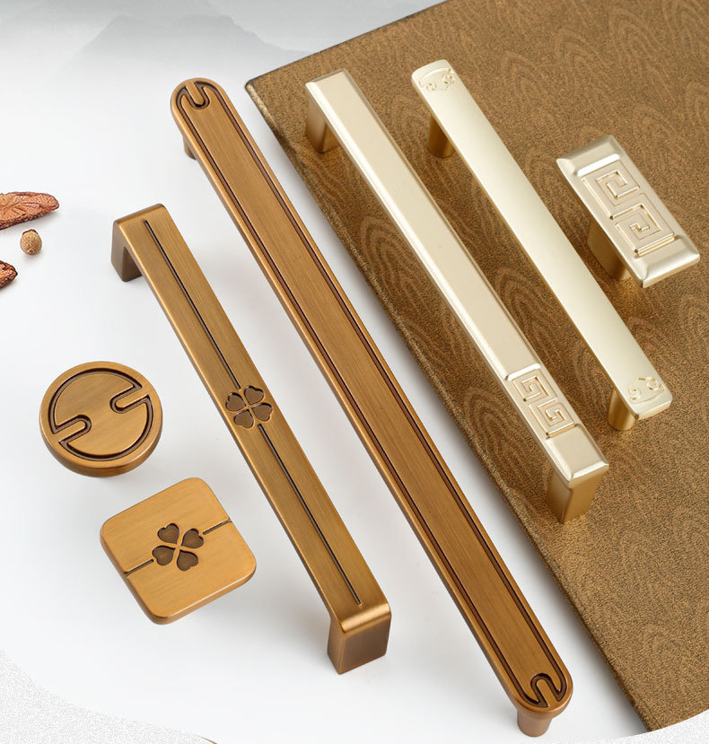 Paidu Manufacturer New Chinese-style Cabinet Door Handles Vintage Zinc Alloy Drawer Handles Wardrobe Cabinet Door Handles