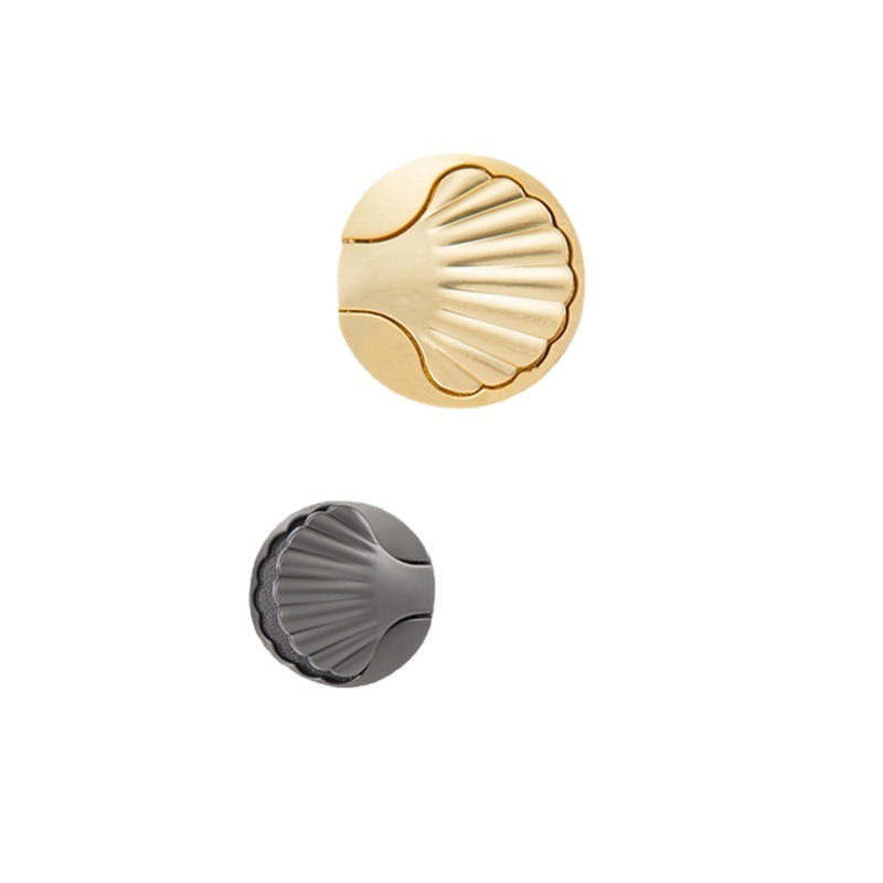 Paidu Manufacturers New Shell-Shaped Wardrobe Drawer Handle Light Luxury Furniture Cabinet Round Handle Shoe Cabinet Drawer Invisible Small Handle