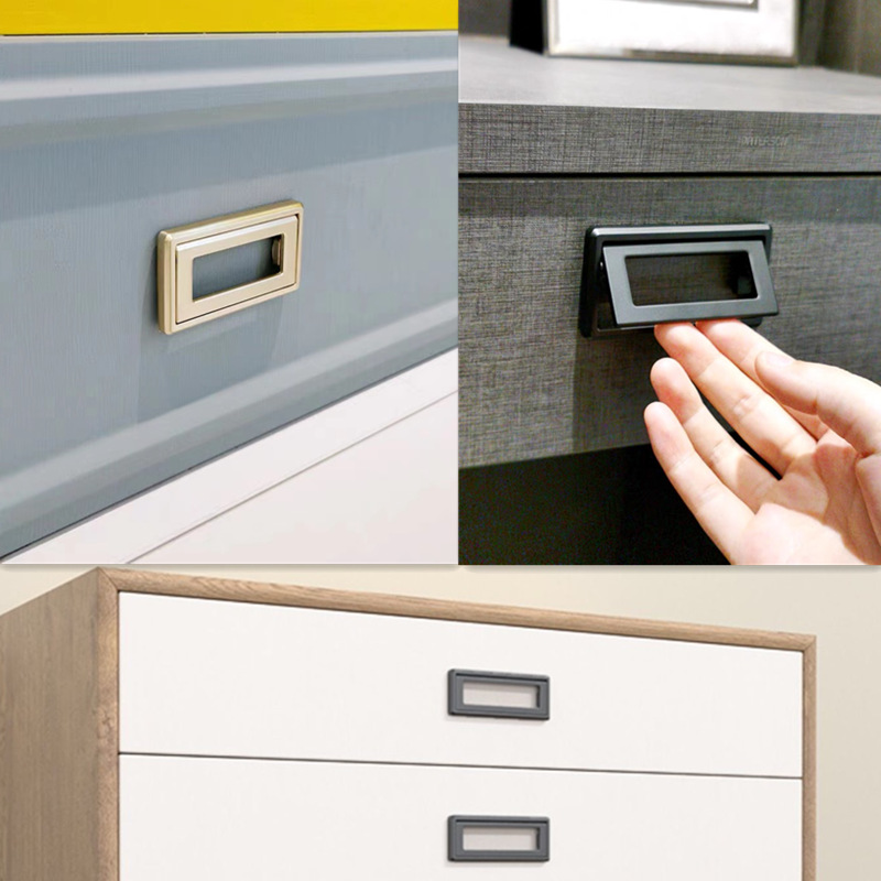 Manufacturers Wardrobe Drawer Dark Hand Modern Contracted Hidden Black Open Flip Dark Buckle Invisible Tatami Flat Hand Buckle