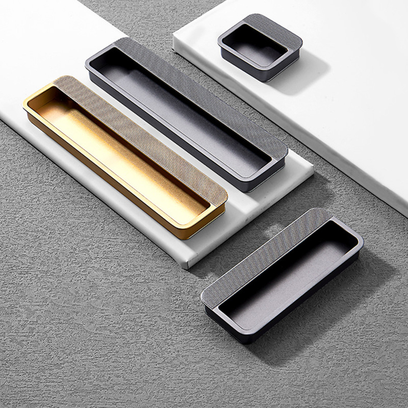 Paidu Manufacturers Tatami Embedded Rectangular Dark Hand Contracted Cabinet Door Slot Hidden Buckle Embedded Hidden Hand Manufacturer