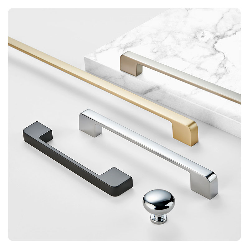 Modern cabinet door handle wardrobe door handle European light luxury simple cabinet shoes cabinet zinc alloy drawer handle